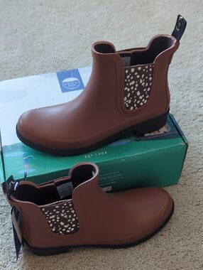 Joules Rutland Tan Chelsea Rain Boots